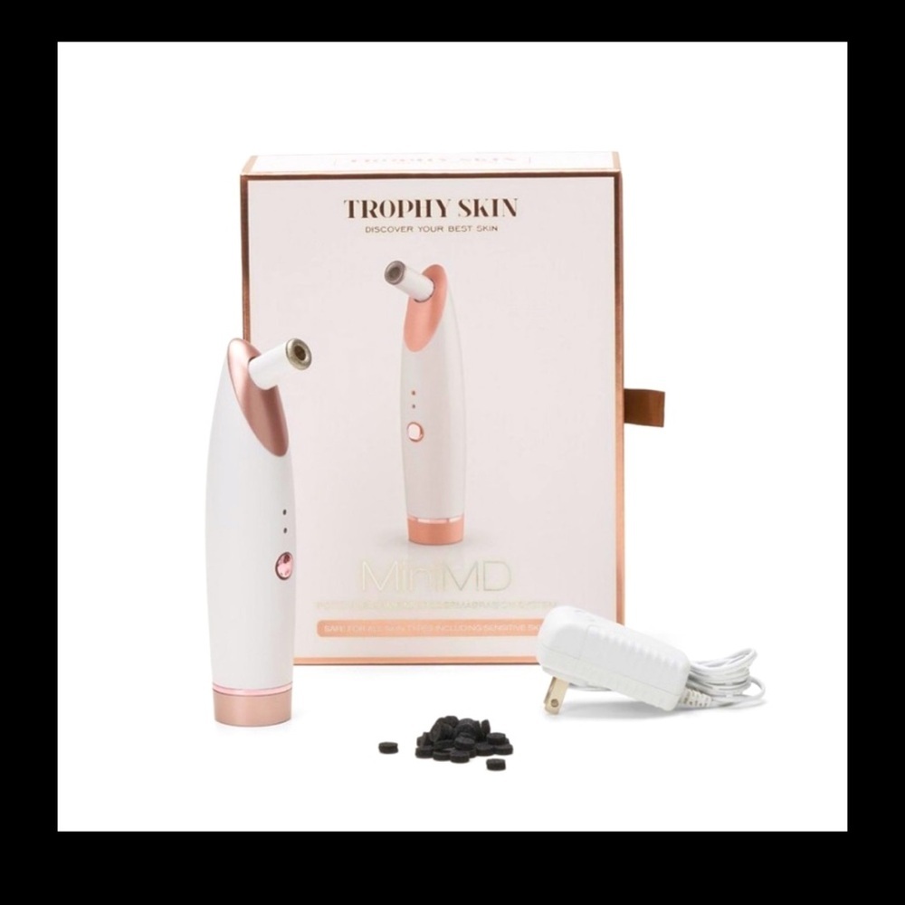 PMD White and Rose Gold Microderm Device